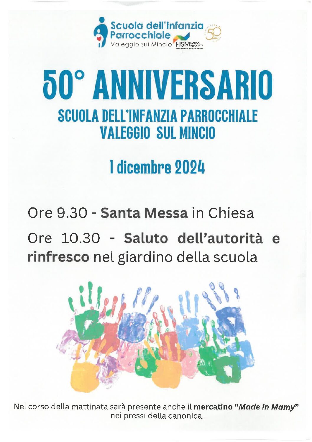 50° ANNIVERSARIO Scuola dell’Infanzia PARROCCHIALE